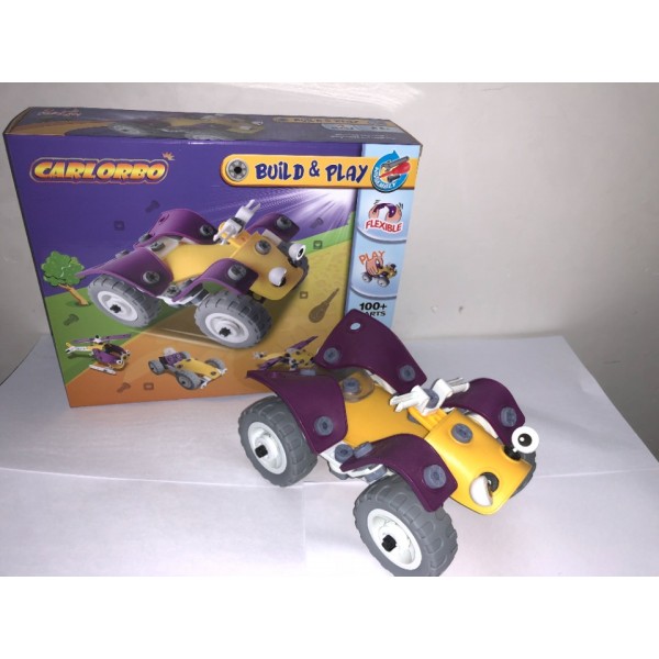 CARLORBO 4 in 1 Building Toys Set - Building Blocks Assembled Model Toys Car Off-road Motorcycle Aircraft,Gift Idea for 3 Year Old Boys Girls - 100pcs